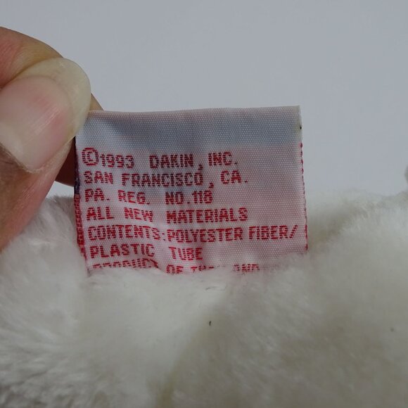 Vintage Dakin RCA Chipper Dog White Stuffed Animal Plush Soft Toy Collectible - Picture 9 of 14